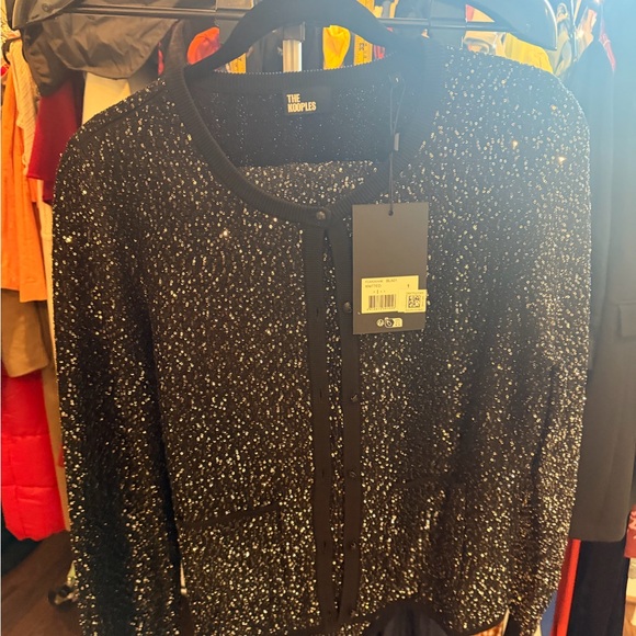 $1,000 MSRP The Kooples sparkly tweed cardigan and skirt set, size 1/small - Picture 4 of 8